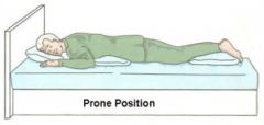 lying face down ex. when performing a push-up