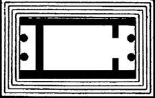 Ground plan with two columns in the front porch only