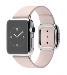 38mm Stainless Steel Case with Soft Pink Modern Buckle