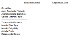 Compare/contrast motor unit size