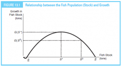 Posits relationship between growth of fish population and size of fish population