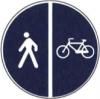 Il segnale raffigurato è posto in corrispondenza della fine delle corsie riservate ai pedoni e alle biciclette