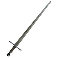 Swords became longer, stronger, and lighter in the Middle Ages as metalworking technology improved. These swords could be used with either one or two hands. A longsword was about one metre long and had a straight, double-edged blade.