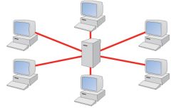 All computers connected to a central device