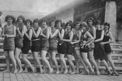 What time period are these bathing suits from that these flapper girl haired women are wearing?
