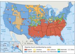According to this map, the largest group of religious adherents in the U.S. Southwest are...