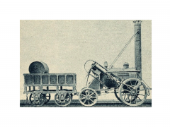 The Rocket, 
steam powered locomotive