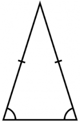 a triangle that has two sides of equal length.