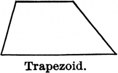 a 4-sided flat shape with straight sides that has a pair of opposite sides parallel.