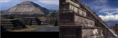 Teotihuacan, Mexico, ca. 200-100 BC, and Temple of the Sun **

•	more than 200,000 residents at its highest
•	one causeway that ran for km
•	off of the main axis was the Temple of the Sun
•	orthogonal in its layout, not oriented in th...