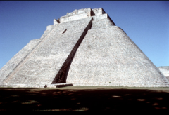 Uxmal, Mexico, Pyramid of the Magician, ca. 900. Maya.**