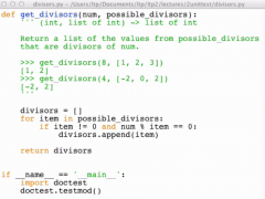 Write the equivalent unittest for this doctest function divisors.py :