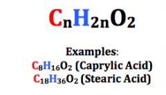Carbon atoms form an unbranched chain 
Carboxyl group