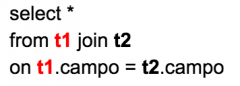 select * 
from t1 join t2
on t1.campo = t2.campo