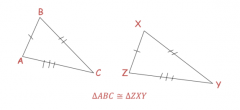 If 3 sides of 1 triangle are congruent to the 3 sides of another triangle, then the triangles arecongruent.