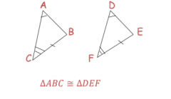 If two angles and a non-included side of one triangle are congruent to two angles the corresponding non-included side of another triangle, then the triangles are congruent.