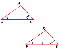 If 2 angles and the included side of a triangle are congruent to 2 angles and the included side of another then they are congruent.
