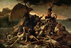 Painted by Gericault
Looks at incompetence of ship's officers