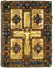 Crucifixion, front cover of the Lindau Gospels,from Saint Gall, Switzerland, ca. 870.