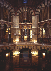 Interior of the Palatine Chapel of Charlemagne, Aachen, Germany, 792–805