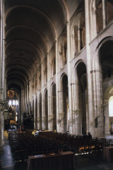 Interior of Saint-Sernin, Toulouse, France, ca. 1070–1120.Interior: general view of the nave, from W