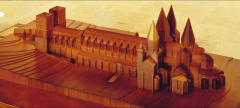 Model of the third abbey church (“Cluny III”), Cluny, France, 1088–1130. Musée du Farinier, Cluny, France.