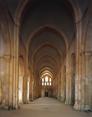 Interior of abbey church of Notre-Dame, Fontenay, France, 1139–1147