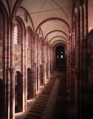 Interior of Speyer Cathedral, Speyer, Germany, begun 1030; nave vaults, ca. 1082–1106.