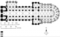 First church with Sixpartide vaulting. NORMAN ROMANESQUE.

Plan of Saint-Etinne