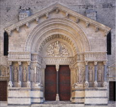 Portal on the west facade of Saint-Trophîme, Arles, France, mid twelfth century