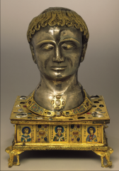 Head reliquary of Saint Alexander, from Stavelot Abbey, Belgium, 1145.