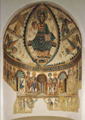 Christ in Majesty, apse fresco from Santa María de Mur, near Lérida, Spain,