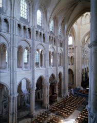 Interior of Laon Cathedral (view facing northeast), Laon, France, begun ca. 1190.