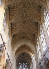 (Interior Bath Cathedral} Example of  Fan Vaulting