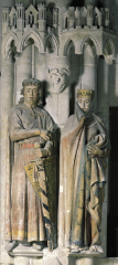 Ekkehard and Uta, statues in the west choir, Naumburg Cathedral, Naumburg, Germany, ca. 1249–1255
