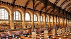 Bibliotheque Ste.-Genevieve 
1838-50
Paris
Henri Labrousle 
Iron works/ 19th century
masonry exterior, iron arches interior. 
