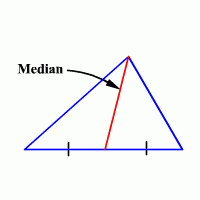 A segment whose endpoints are a vertex of the triangle and the midpoint of the opposite side