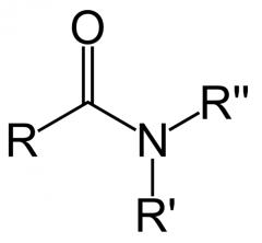 proteins are amides
formed when carboxylic acid group of one mino acid condenses with amino group of another