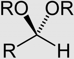 many sugars are acetals
2 -O bonded to same carbon