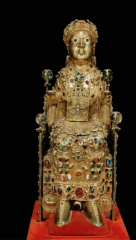 Reliquary of Saint Foy (relic), Conques. 
ca 1000

Contains skull of saint