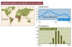 +Savannas are found in dry tropical and subtropical regions of Africa, South America, and Australia.


+The savanna biome is characterized by its vast expanses of grassland and scattered trees, and by huge numbers of grazing and browsing mammals...