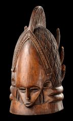 Title: wooden sowei initiation mask