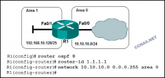 Refer to the exhibit. Fill in the blank. 


  The “______” command must be issued to configure R1 for multiarea OSPF.