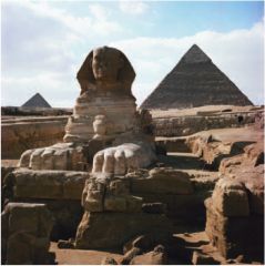 17. Great Pyramids 
(Menkaura, Khafre, 
Khufu) & Great Sphinx
 - Giza, Egypt / Old Kingdom Fourth Dynasty - c. 2550–2490 B.C.E. p. 87
 
Content 
 
Style