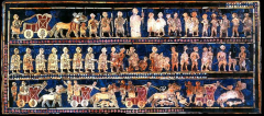 16. Standard of Ur from the Royal Tombs at Ur - modern Tell el-Muqayyar, Iraq/Sumerian - c. 2600–2400 B.C.E.
 
Content 
 
Style 