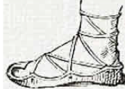 










Los Karbatinai eran
zapatos muy sencillos, hechos con una pieza 

única
con orificios en la parte del borde por donde pasaban 

correas
que al ajustarse ceñían el pie. Estos zapatos eran tan 

simples
que podrí...