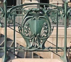 Metro Stations
1900
Paris
Hector Guimard 
Art Nouveau 
made with iron, as works of art. 