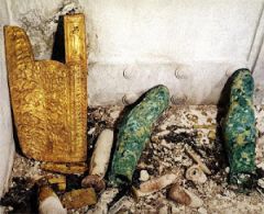 Whose tomb was this found in? What is it? When was it put there?
