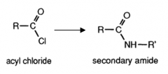 Acyl chloride to secondary amide
(Type of reaction, reagent and conditions)