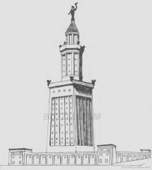 Whats this a reconstruction of? When was it built? By whom? How tall?